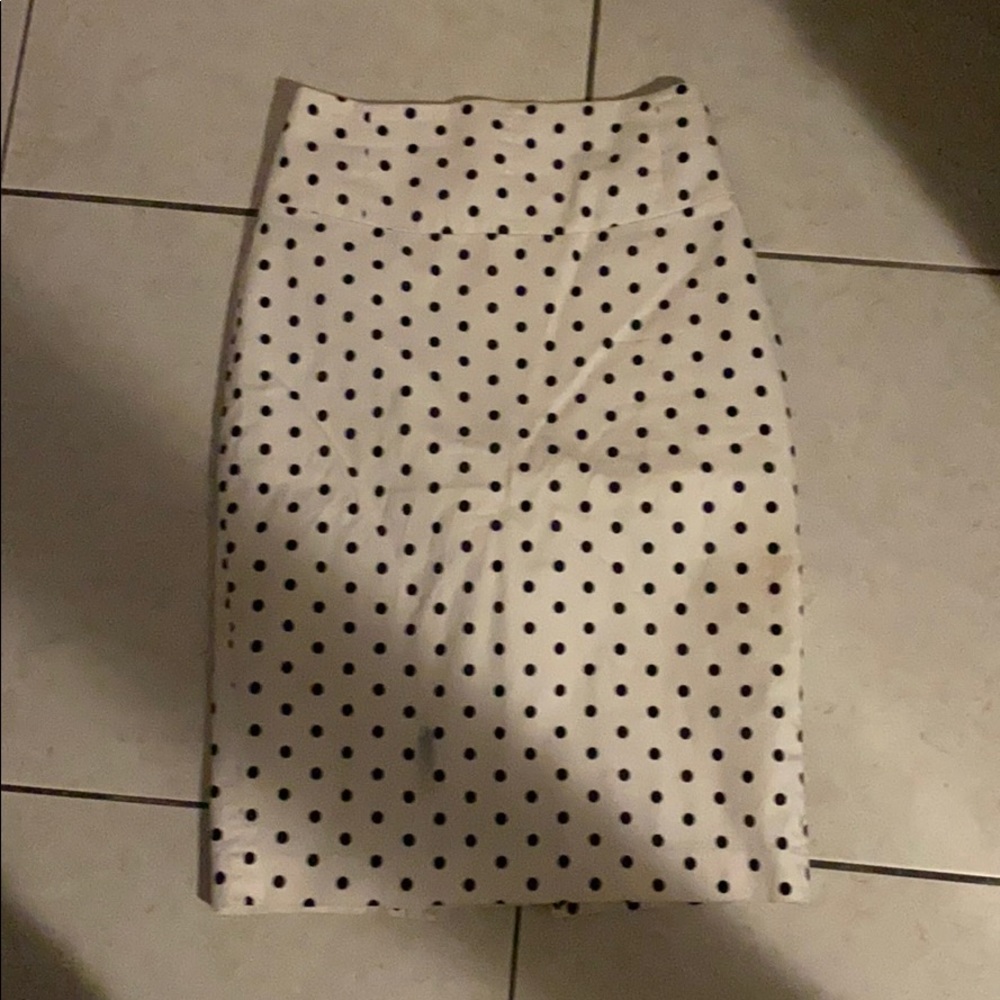 Polka dot pencil skirt